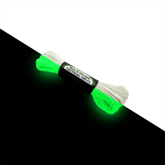 Fallskjermline Selvlysende Paracord 550 30 meter Luminescent 