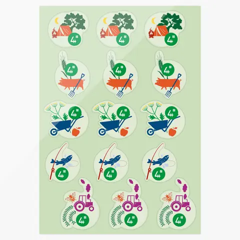 Klistremerkeark 4H Klistremerker A4