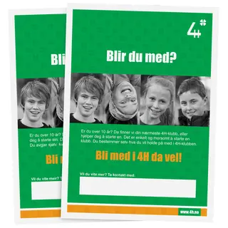Blir du med 4H Plakat Blir du med A1