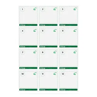 Stemmesedler 4H Stemmesedler 12 stk.