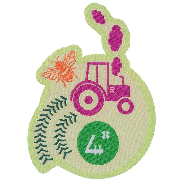 4H stoffmerke 4H Stoffmerke med traktor 