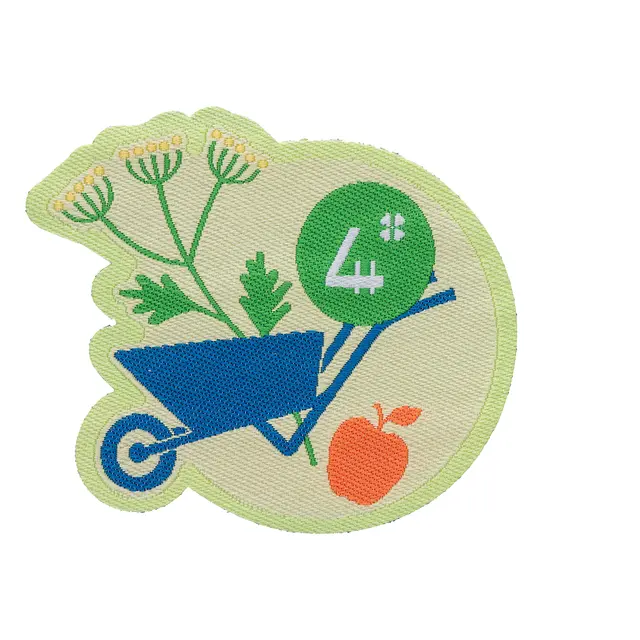 4H stoffmerke 4H Stoffmerke med trillebår 