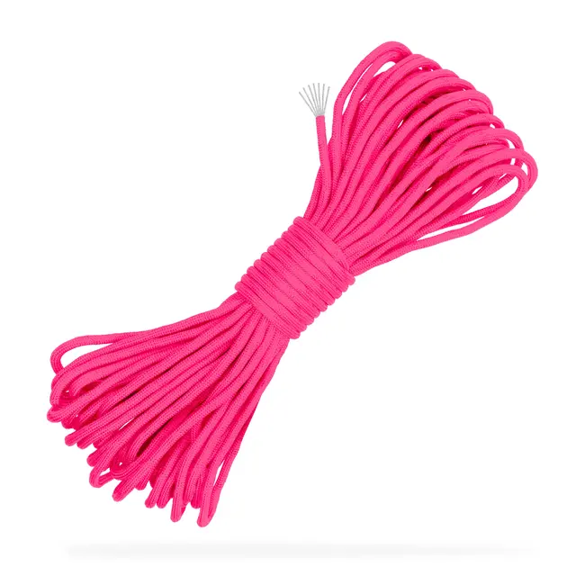 Fallskjermline Paracord 550 30 meter Pink 