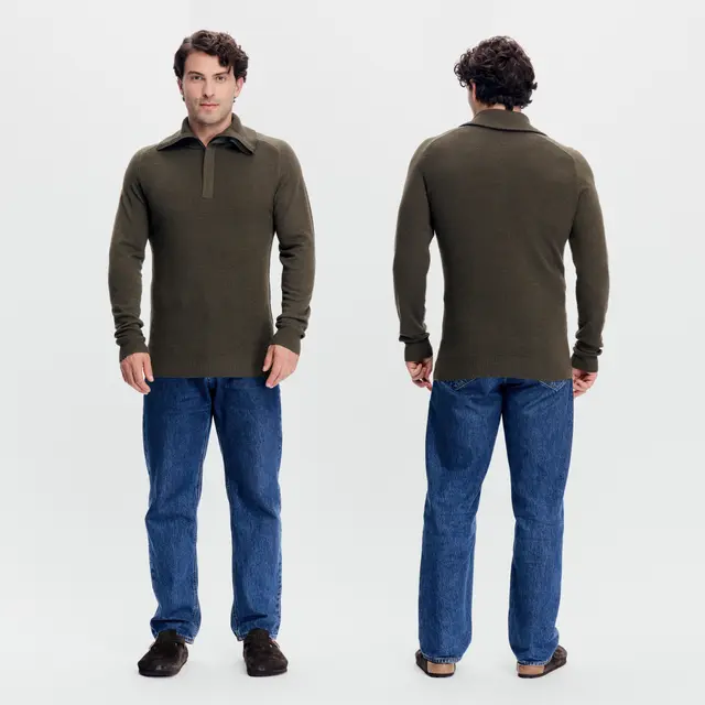 Genser til herre M Tufte Robin Stitch Half Zip M M 303 